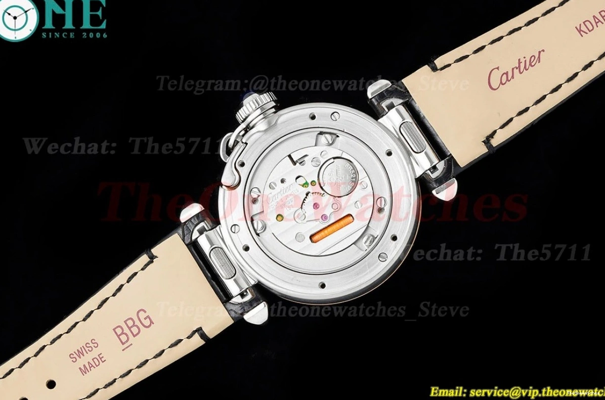 Cartier 30mm AF Dial Ladies Quartz De RG LE White Black Pasha 0303